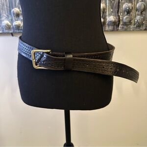 ⭐️ Rugged Earth 38 Brown/Black Tooled Leather Belt Made in Canada